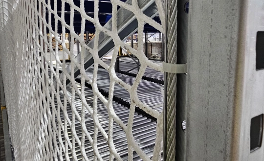 Safety nets for shielding hazardous areas