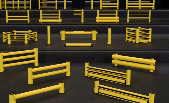 Column protectors for installations and building infrastructure