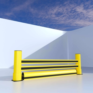 2R Delta Rack End Barrier + Kerb
