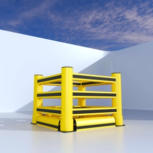 3R Column Barrier + Kerb