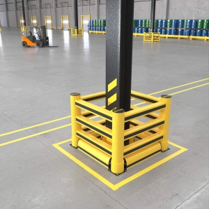 3R Column Barrier + Kerb