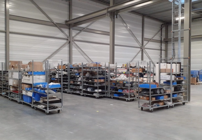 Creation of temporary warehouse & move to vertical lift system