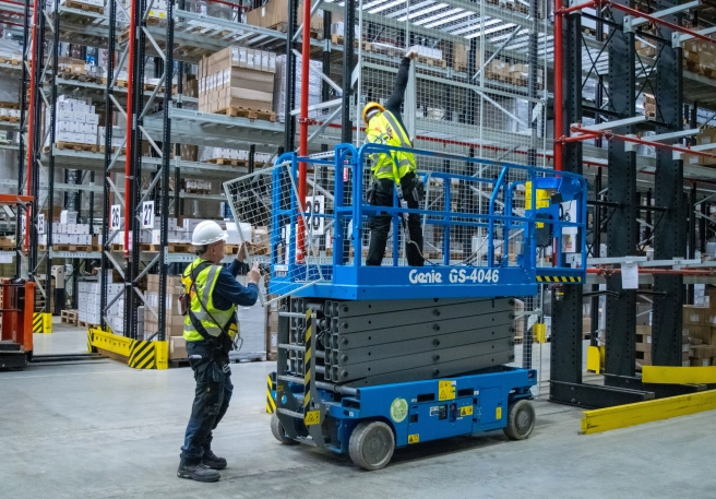 Inspection and repair of pallet racking up to 12 metres high at Henco
