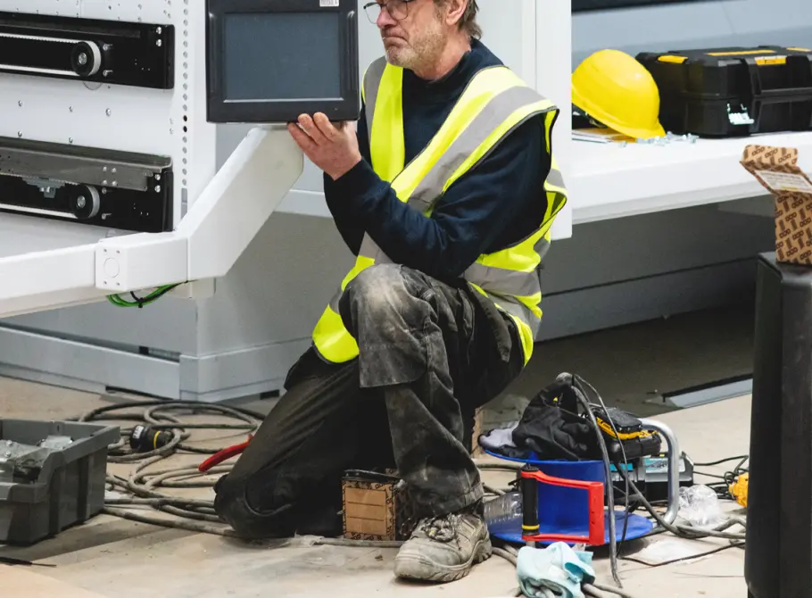 Installation of lifts and pallet racks